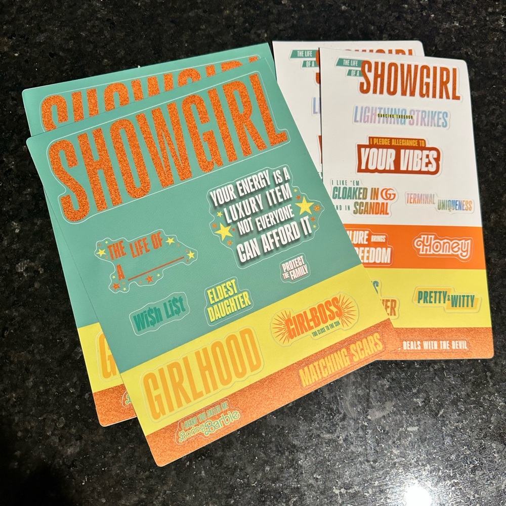 The life of a showgirl sticker set